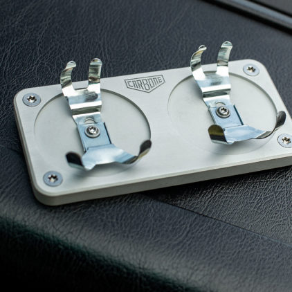 CarBone stopwatch holder for a vintage car like Porsche 911, Porsche 356, BMW 2002, Datsun 240z and more. Silver