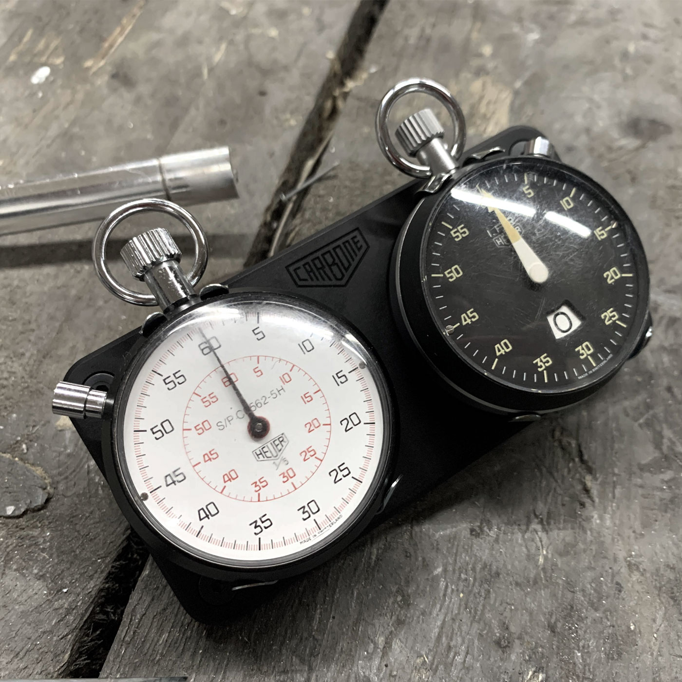 Vintage S/P C6562-5H Heuer Ref.413.201 53mm stopwatch #1