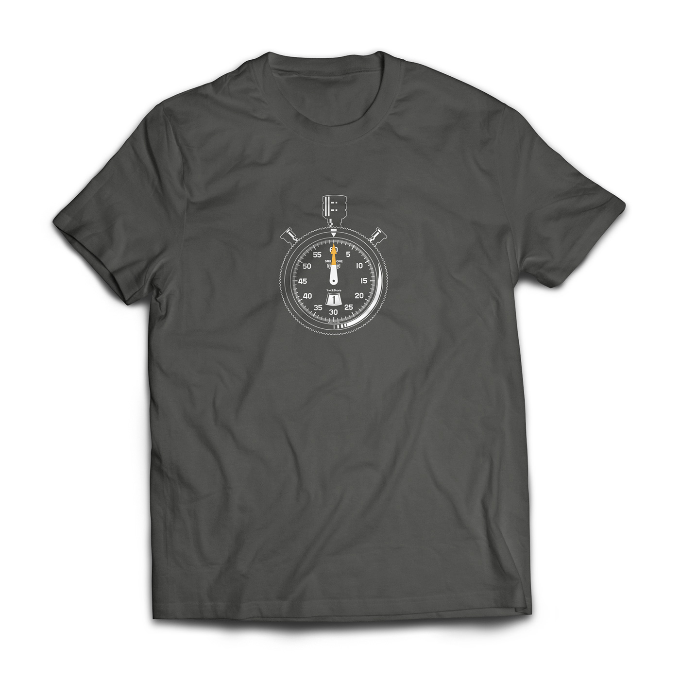 Smilodone t-shirt #2 with a Heuer Monte Carlo stopwatch