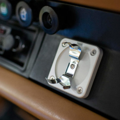 CarBone stopwatch holder for a vintage car like Porsche 911, Porsche 356, BMW 2002, Datsun 240z and more. Black