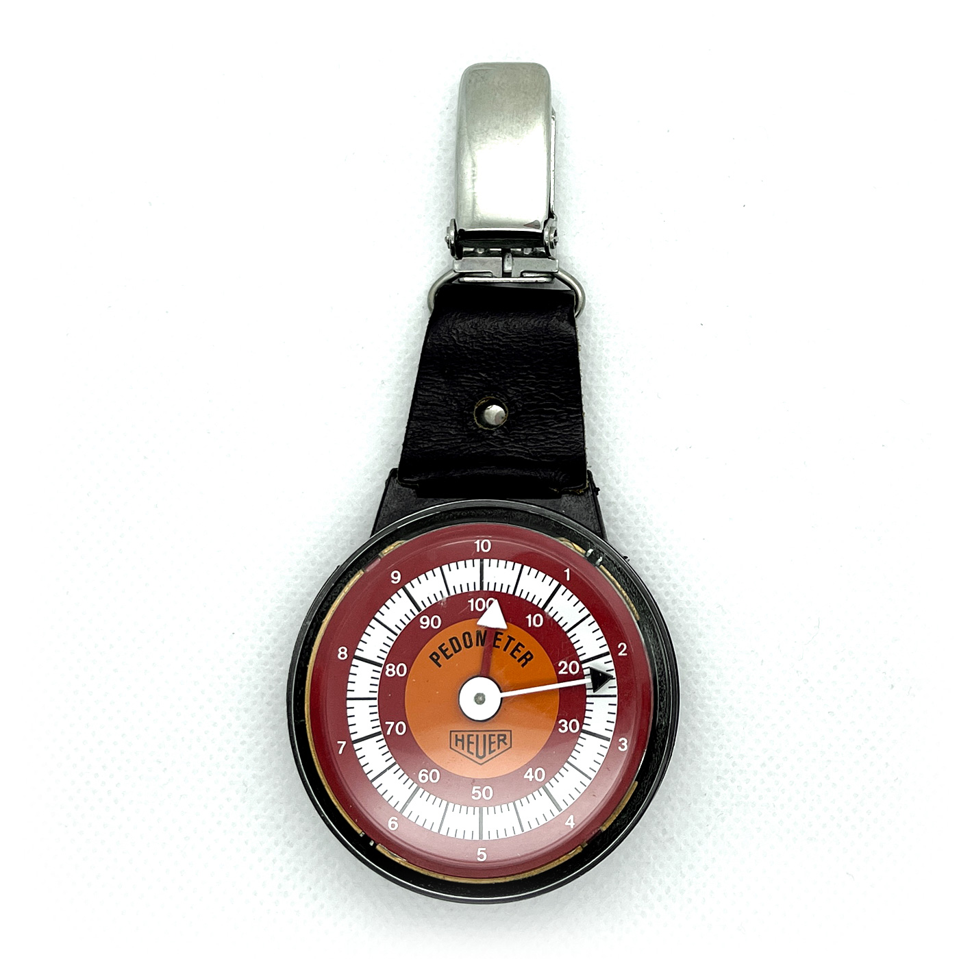 Vintage Heuer Ref.550 km Pedometer for measuring running distances #1