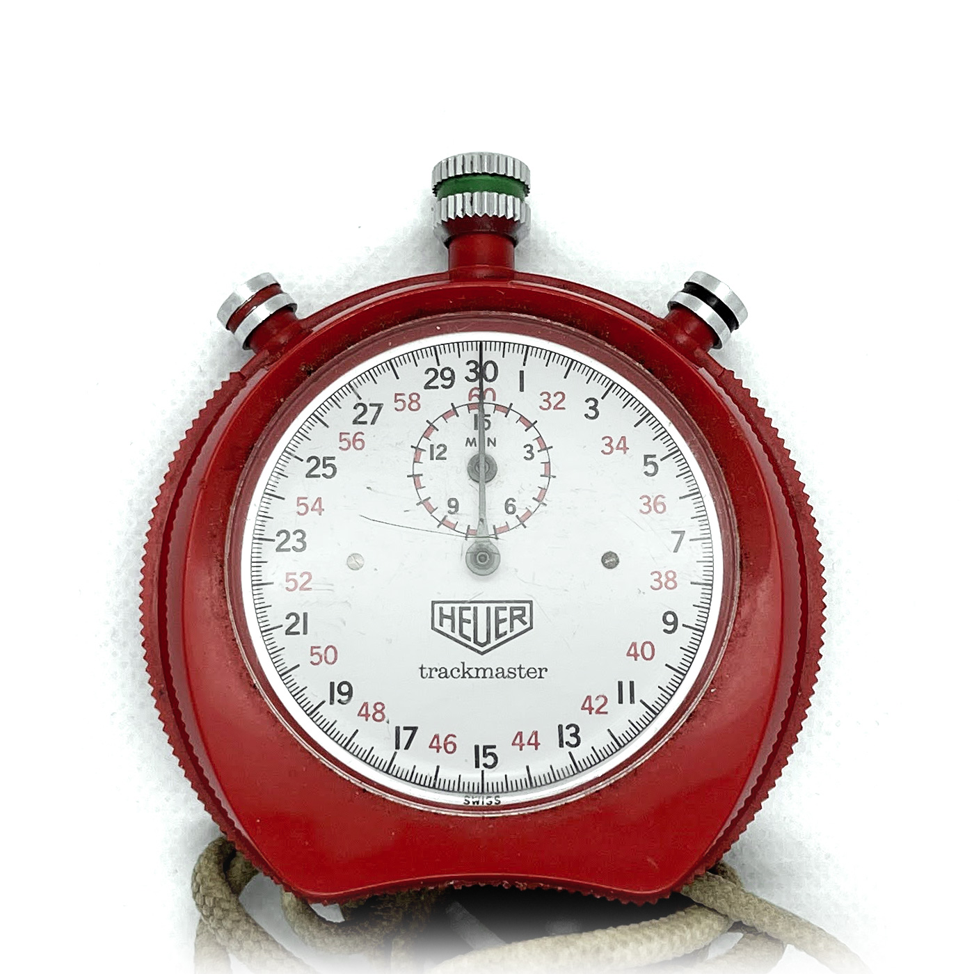 Vintage Heuer Ref.8042 red 65mm stopwatch #2