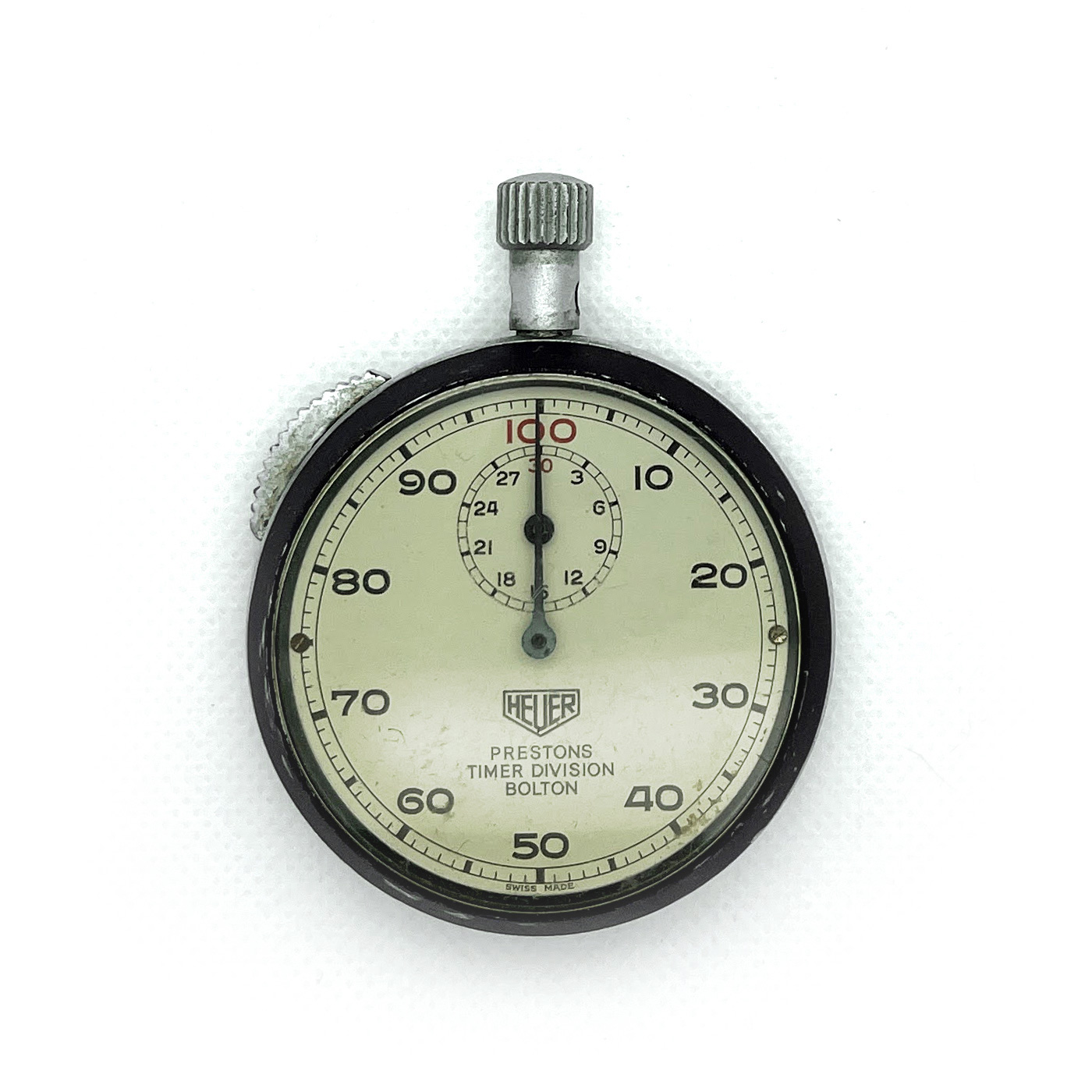 Vintage Heuer Ref.401.213 53mm Prestons Timer Division Bolton stopwatch #3