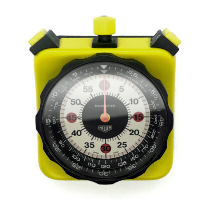 Smilodone Car Bone vintage Heuer stopwatch timer Ref.804.901 Roadmaster yellow