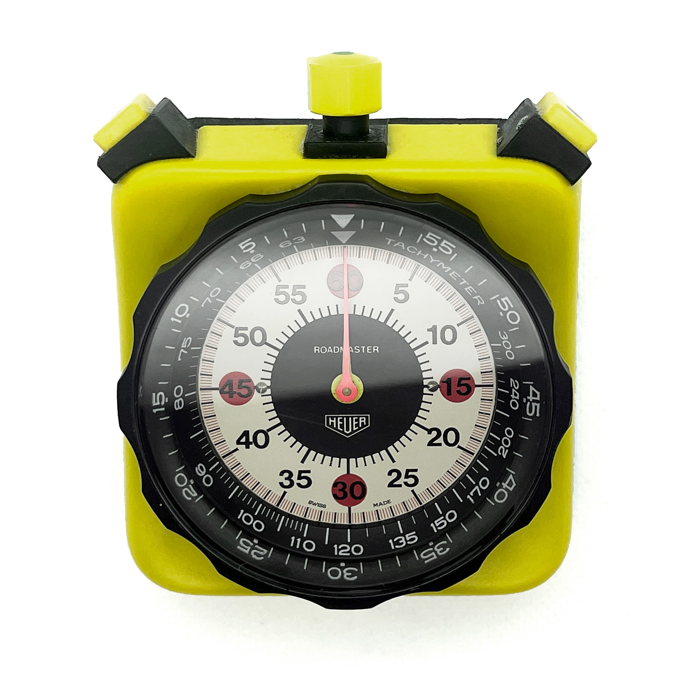 Vintage Heuer Ref.804.901 ROADMASTER yellow 71mm stopwatch #4