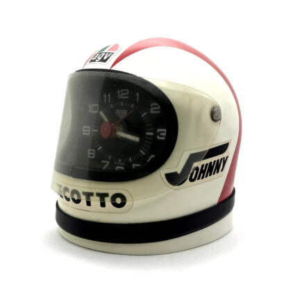 Smilodone Cavallino vintage Heuer desk clock Formula 1 driver Johnny Cecotto AGV ref.42950 F1