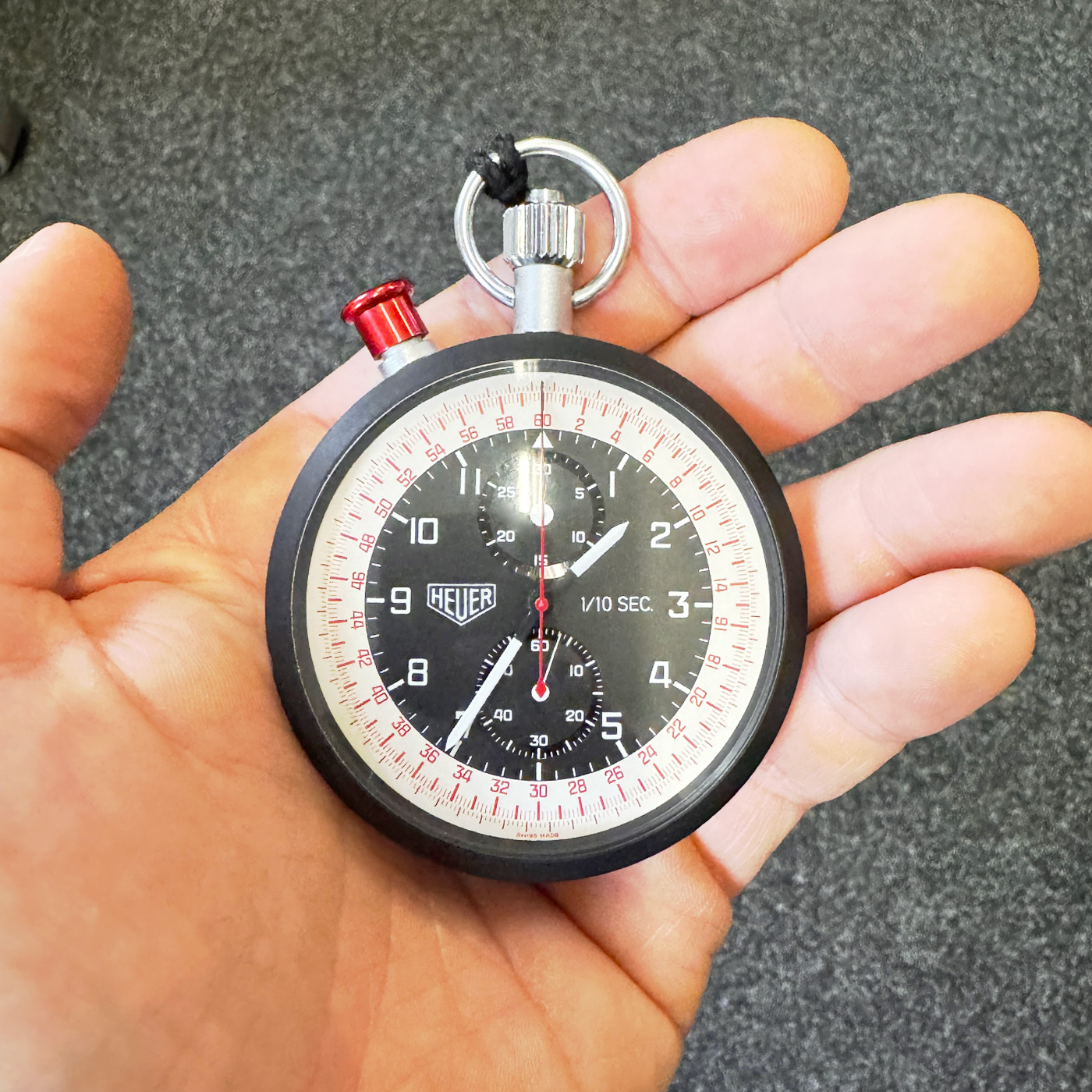 Vintage Heuer Ref.11.402 65mm stopwatch #1