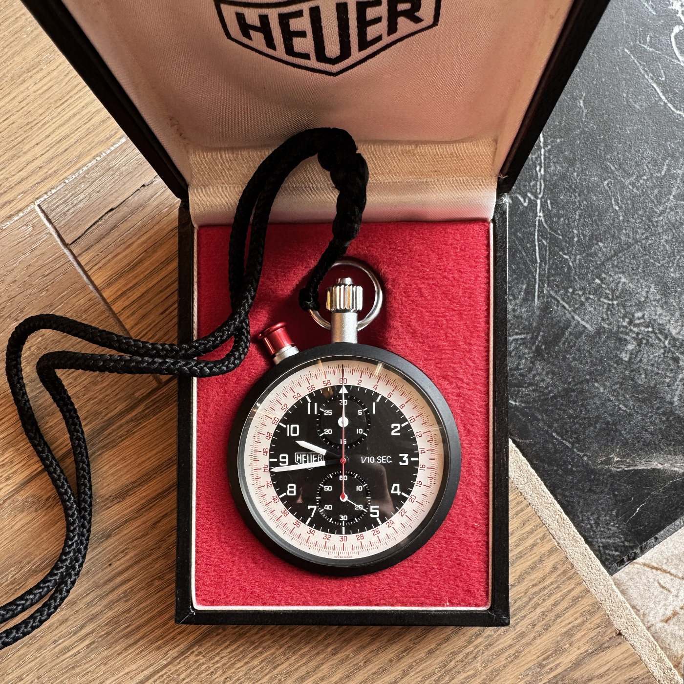 Vintage Heuer Ref.11.402 65mm stopwatch #1