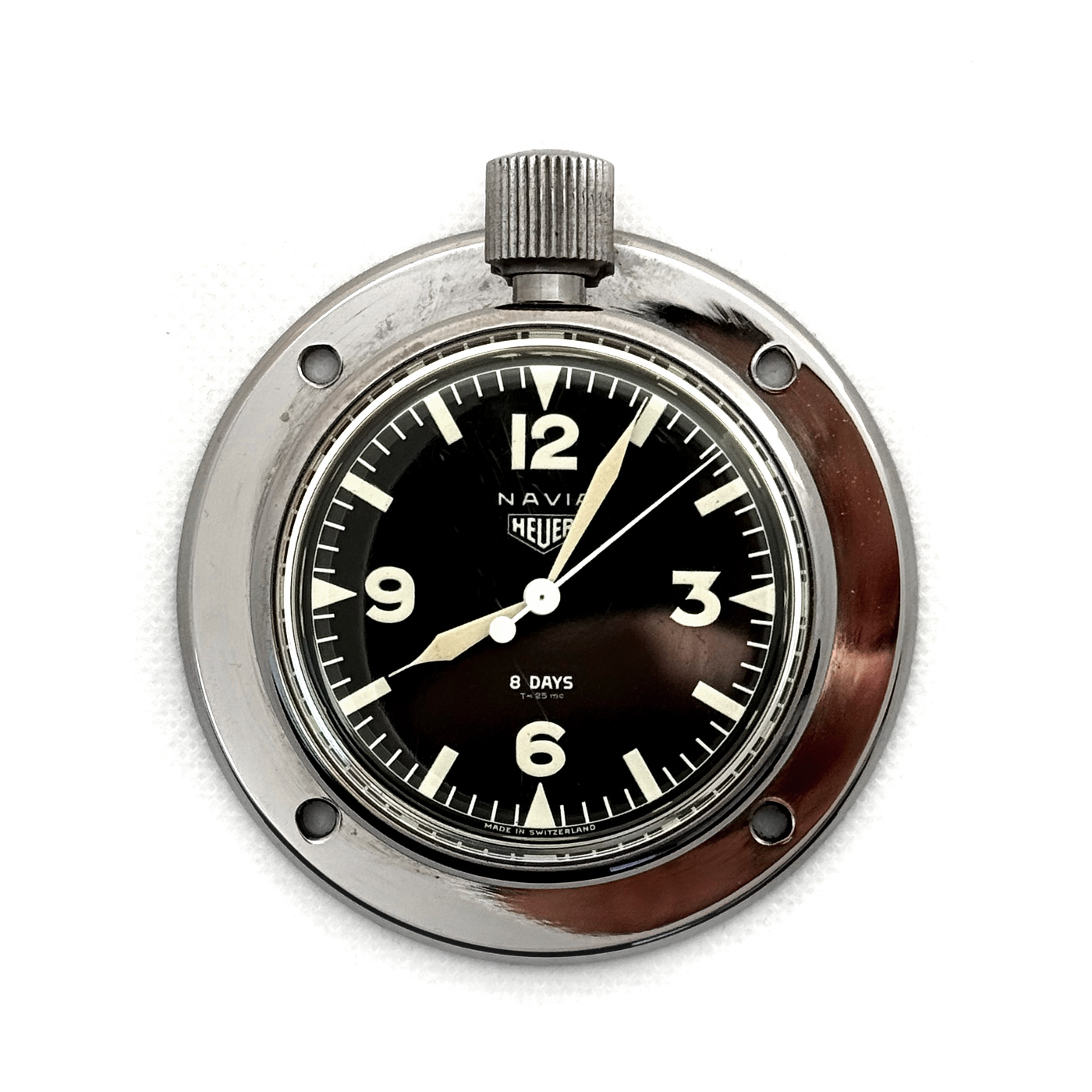 Vintage Heuer Ref.NAVIA 72mm navigational clock #1