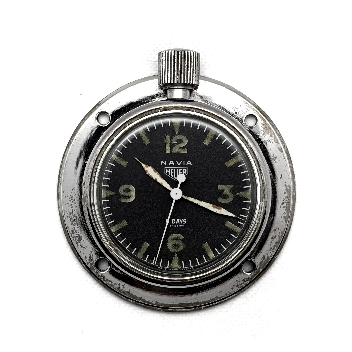 Vintage Heuer Ref.NAVIA 72mm navigational clock #2